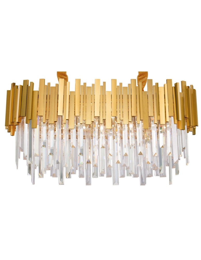Glamour chandeliers - Luces Exclusivas CAMPANA Pendant 8xLED E14 gold LE42289 - product kolory-swiatla.pl 2