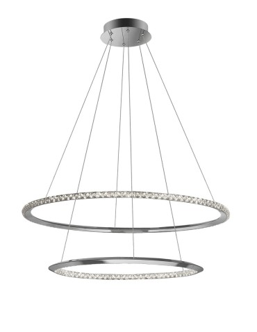 Luces Exclusivas CAUCETE LED Pendant 50W 2570lm 3000K Dimmable Chrome LE42310