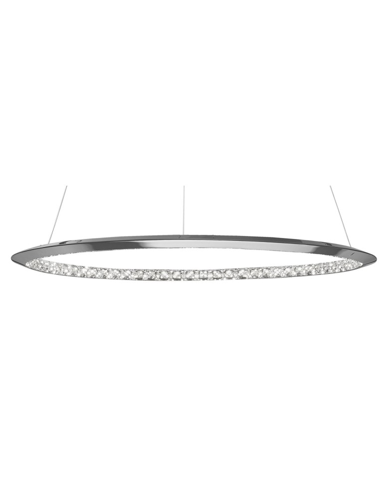 Pendant lamps circles - Luces Exclusivas CAUCETE LED Pendant 32W 1580lm 3000K Dimmable Chrome LE42311 - product kolory-swiatla.pl 2