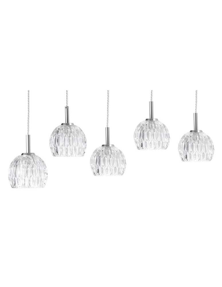 Pendant lamps on a strip - Luces Exclusivas CONSEJO Pendant 5xG9 LED transparent LE42339 - product kolory-swiatla.pl 2
