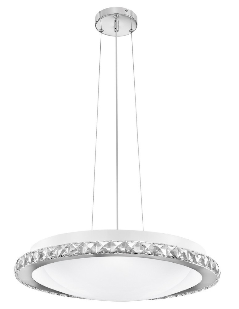 Pendant lamps - Luces Exclusivas COSQUIN Pendant 4xE27 LED white/chrome LE42348 - product kolory-swiatla.pl 1