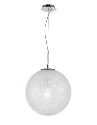 Luces Exclusivas FLANDES Pendant 1xE27 LED transparent/chrome LE42363