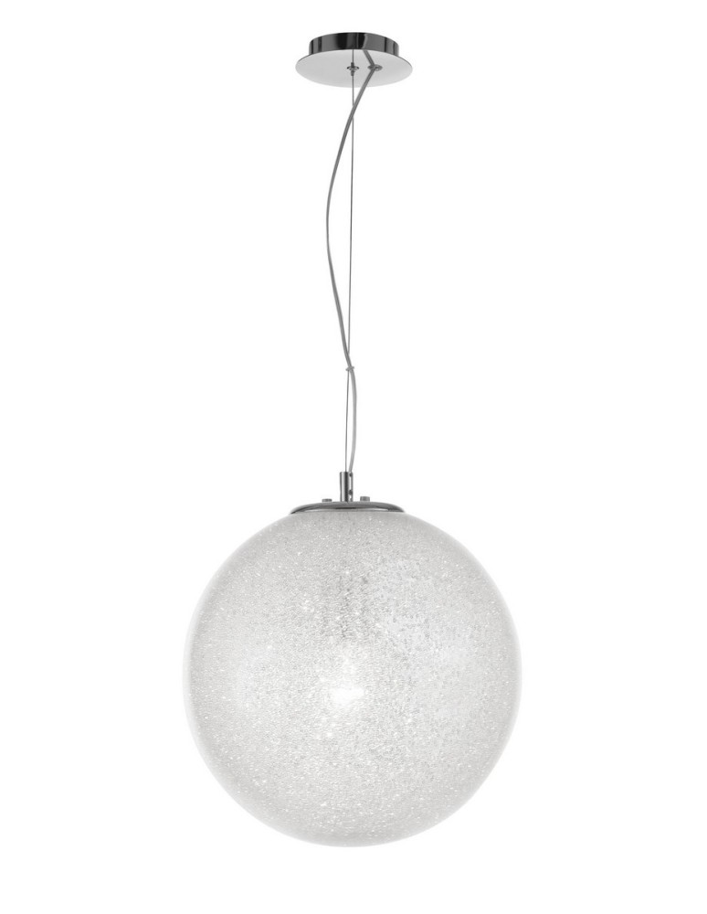 Pendant lamps - Luces Exclusivas FLANDES Pendant 1xE27 LED transparent/chrome LE42363 - product kolory-swiatla.pl 1