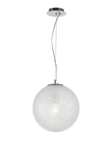 Luces Exclusivas FLANDES Pendant 1xE27 LED transparent/chrome LE42364