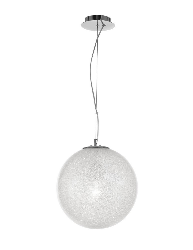 Pendant lamps - Luces Exclusivas FLANDES Pendant 1xE27 LED transparent/chrome LE42366 - product kolory-swiatla.pl 1