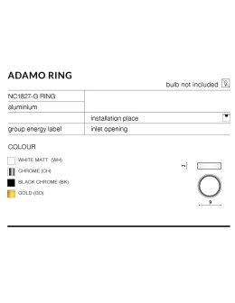 Azzardo ADAMO MIDST BLACK CHROME 1xGU10 Wpuszczana Czarny/Chrom AZ1480 - produkt 2