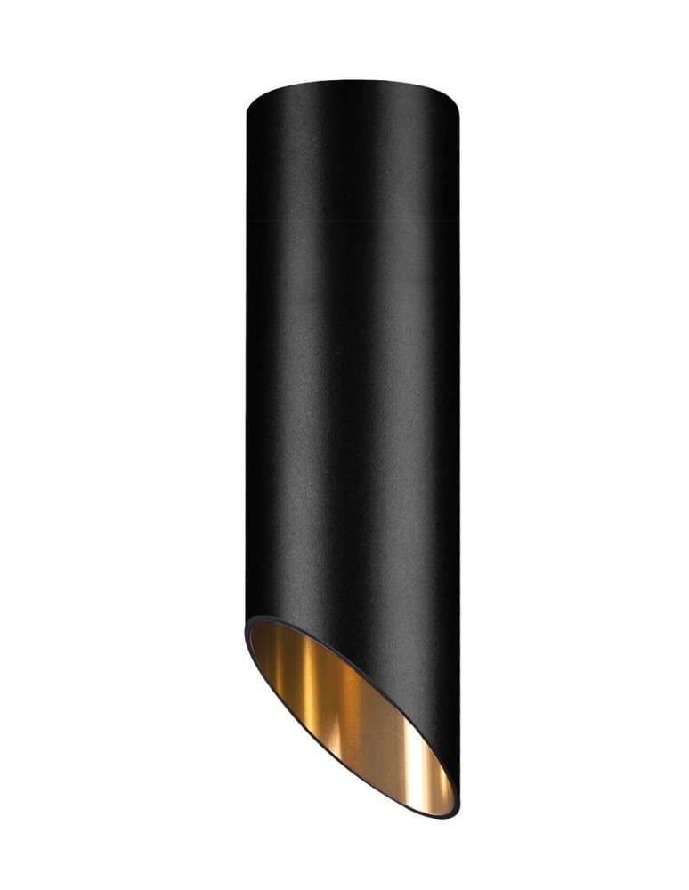 Ceiling luminaires for replaceable light source - Luces Exclusivas CEBALLOS Surface-mounted 1xGU10 LED mat black LE61442 - product kolory-swiatla.pl 1