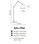 Floor lamps with lampshade - AZzardo ZYTA FLOOR White ML2300-L WH Floor Lamp. - product 2