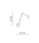 Cantilever wall lamps - AZzardo ZYTA WALL S 1xE27 Black AZ1844 + Lampshade 26cm wall lamp. - product 5