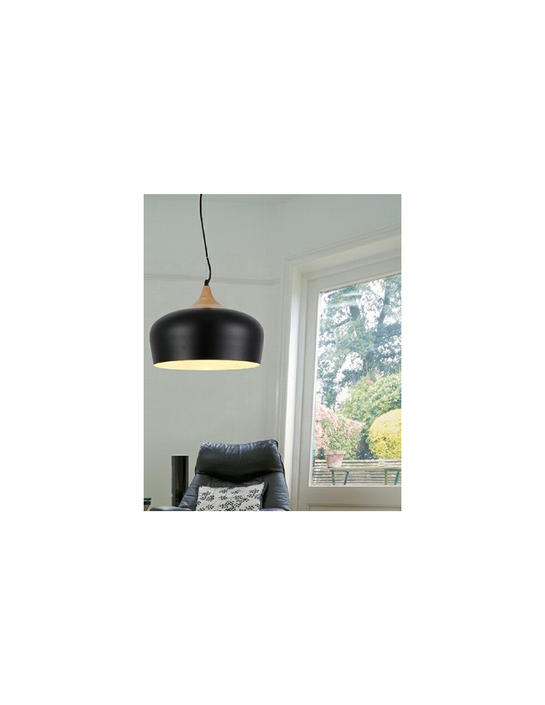 Scandinavian style pendant lamps - Azzardo PARMA BLACK 1xE27 Pendant Black AZ1331 - product kolory-swiatla.pl 3