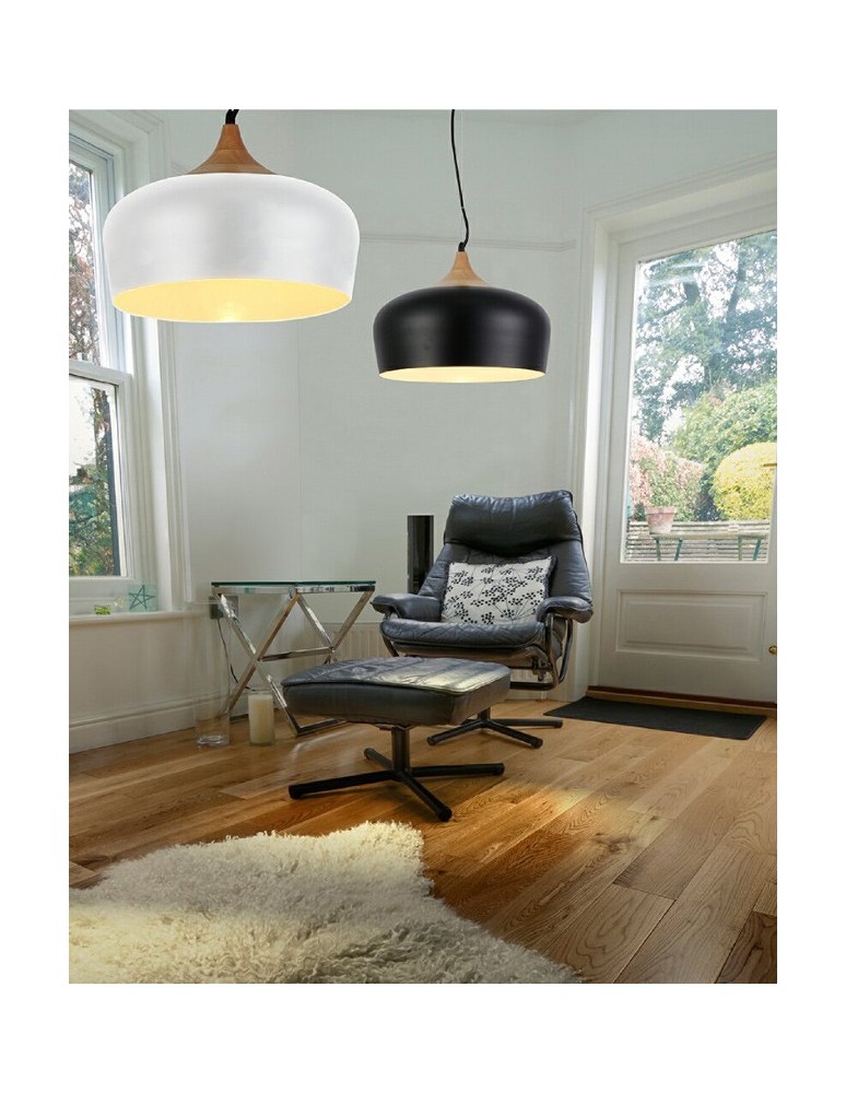 Scandinavian style pendant lamps - Azzardo PARMA BLACK 1xE27 Pendant Black AZ1331 - product kolory-swiatla.pl 4
