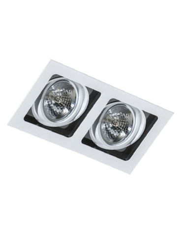 Azzardo SISTO 2 WHITE/BLACK 2xES111 Recessed White/Black AZ1447
