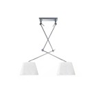 Double pendant lamps - AZzardo ADAM 2 S PENDANT White Pendant AZ1842+AZ2602(2x) - product 1