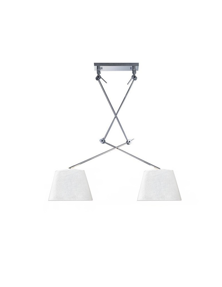 Double pendant lamps - AZzardo ADAM 2 S PENDANT White Pendant AZ1842+AZ2602(2x) - product kolory-swiatla.pl 1