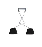 Double pendant lamps - AZzardo ADAM 2 S PENDANT Black Pendant AZ1842+AZ2600(2x) - product 1