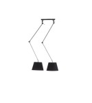 Double pendant lamps - AZzardo ADAM 2 S PENDANT Black Pendant AZ1842+AZ2600(2x) - product 2