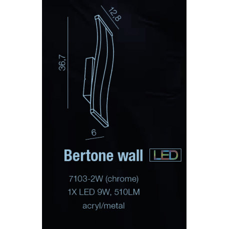 Azzardo BERTONE WALL 1xLED Ścienna Biały AZ1291