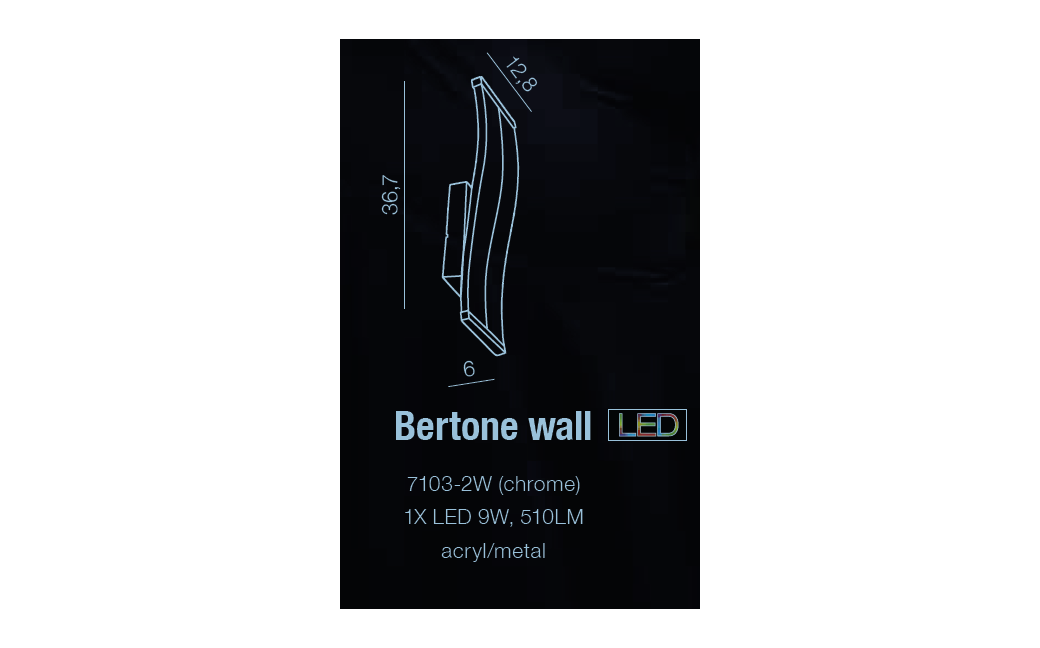 Azzardo BERTONE WALL 1xLED Ścienna Biały AZ1291