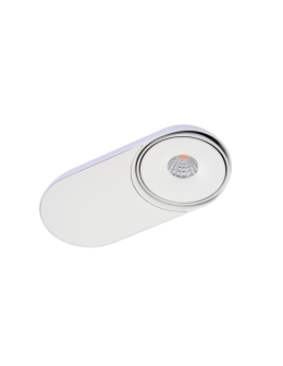 Azzardo TORONTO 1 WH LED 10W 680lm 3000K Wpust Wychylna Biały AZ4070