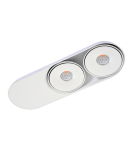 Flush-mounted directional lights - Azzardo TORONTO 2 WH LED 2x10W 2x680lm 3000K Drop-in Swivel White AZ4072 - product 1