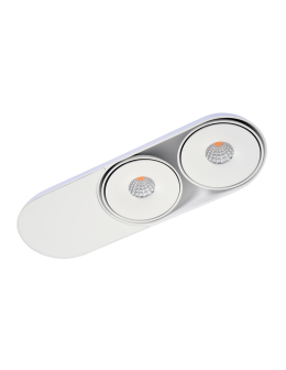 Azzardo TORONTO 2 WH LED 2x10W 2x680lm 3000K Wpust Wychylna Biały AZ4072