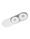 Azzardo TORONTO 2 WH LED 2x10W 2x680lm 3000K Wpust Wychylna Biały AZ4072
