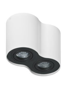 Azzardo BROSS 2 WHITE/BLACK 2xGU10 Natynkowa Biały/Czarny AZ1753