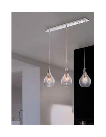 Azzardo ELEKTRA 3 LINE 3xG9 Pendant Transparent/Chrome AZ1689 - product 2
