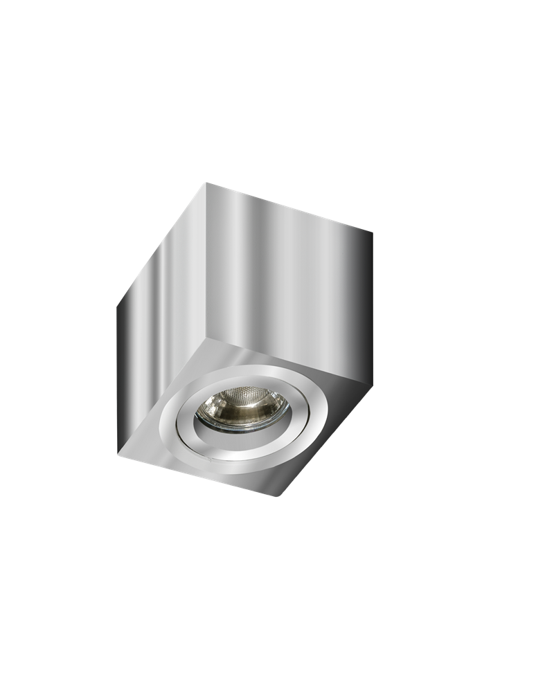 Ceiling luminaires for replaceable light source - Azzardo MINI ELOY CHROME 1xGU10 Surface Mounted Chrome AZ1755 - product kolory-swiatla.pl 1
