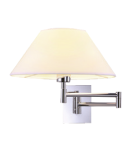 Wall lamps with lampshade - Azzardo TRAPEZIO WALL 1xE27 Wall mounted White/Chrome AZ1542 - product 1