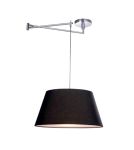 Pendant lamps with lampshade - AZzardo NATALIA S Black AZ1924+AZ2590 (includes 50cm black lampshade) Pendant. - product 2