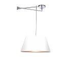 Pendant lamps with lampshade - AZzardo NATALIA S White AZ1924+AZ2592 (includes 50cm white lampshade) Pendant. - product 1