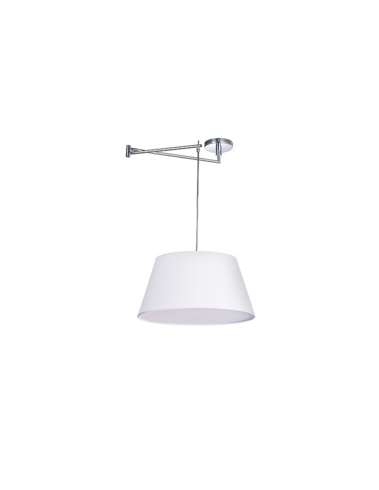 Pendant lamps with lampshade - AZzardo NATALIA S White AZ1924+AZ2592 (includes 50cm white lampshade) Pendant. - product kolory-swiatla.pl 3