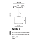 Pendant lamps with lampshade - AZzardo NATALIA S White AZ1924+AZ2592 (includes 50cm white lampshade) Pendant. - product 2