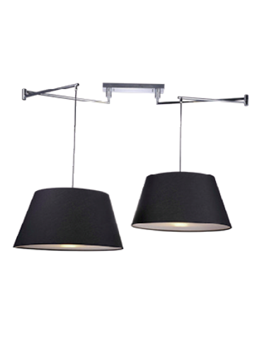 AZzardo NATALIA 2S Czarny AZ1923/AZ2590 (w komplecie 2x abażur 50cm czarny) Wisząca - produkt 2