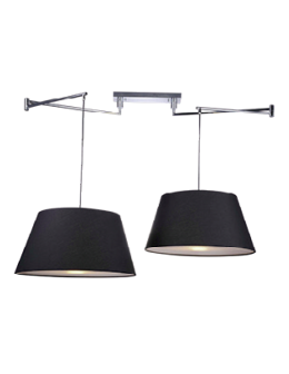 AZzardo NATALIA 2S Czarny AZ1923/AZ2590 (w komplecie 2x abażur 50cm czarny) Wisząca - produkt 2