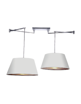 AZzardo NATALIA 2S Biały AZ1923/AZ2592 (w komplecie 2x abażur 50cm biały) Wisząca