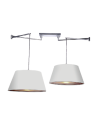 AZzardo NATALIA 2S Biały AZ1923/AZ2592 (w komplecie 2x abażur 50cm biały) Wisząca