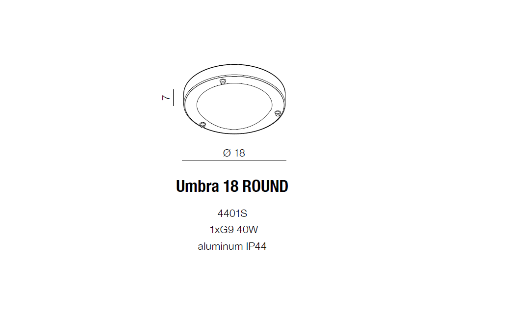 Azzardo UMBRA 18 ROUND 1xG9 Sufitowa i Ścienna Biały/Chrom IP44 AZ1596