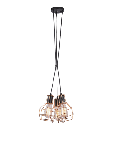 Azzardo CARRON 3 COPPER 3xE27 Copper Pendant AZ1660