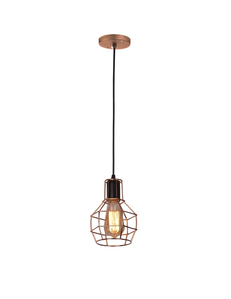 Azzardo CARRON 3 COPPER 3xE27 Copper Pendant AZ1660