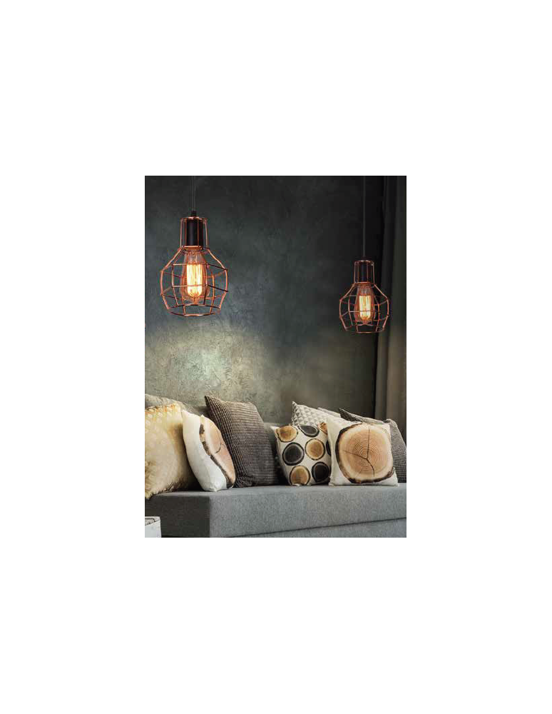 Azzardo CARRON 3 COPPER 3xE27 Copper Pendant AZ1660