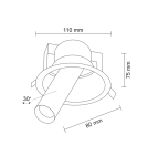 Flush-mounted lamps - pendants - Shilo YAKUMO 1xGU10 MR11 black recessed 7804 - product 2