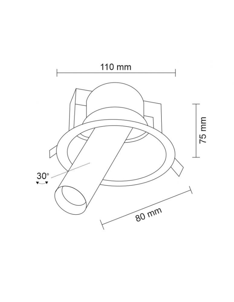 Flush-mounted lamps - pendants - Shilo YAKUMO 1xGU10 MR11 black recessed 7804 - product kolory-swiatla.pl 2