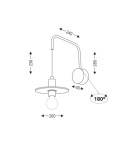Loft wall lamps - industrial - Shilo IKEDA 1xE27 black wall lamp 7978 - product 2