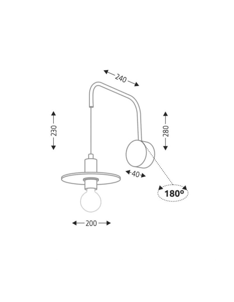 Loft wall lamps - industrial - Shilo IKEDA 1xE27 black wall lamp 7978 - product kolory-swiatla.pl 2
