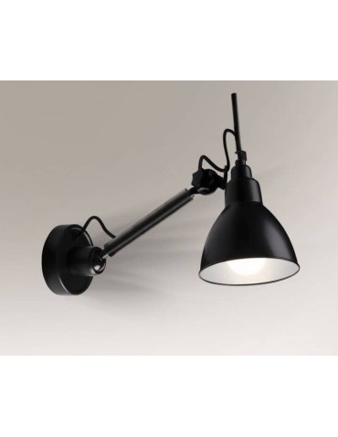 Shilo DAISEN 1xE27 black wall lamp 4481