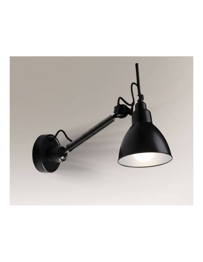 Loft wall lamps - industrial - Shilo DAISEN 1xE27 black wall lamp 4481 - product kolory-swiatla.pl 1