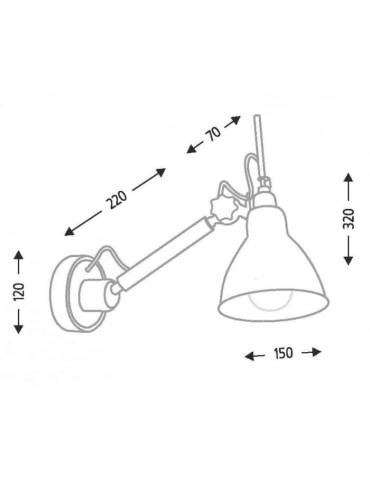 Shilo DAISEN 1xE27 czarny kinkiet 4481 - produkt 2