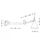 Cantilever wall lamps - Shilo DAISEN 1xE27 black wall lamp 4482 - product 2